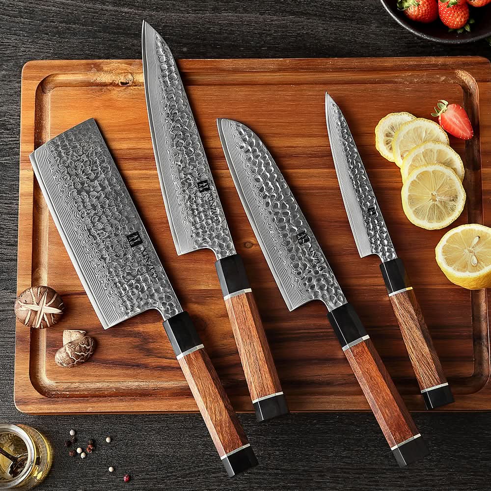 ☆神卓さま専用です☆XSサイズ　水シボ柄レザー　カスタム ZHEN Hammer Damascus Series – XINZUO CUTLERY