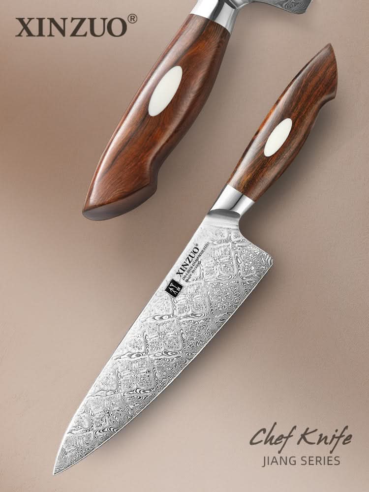 XINZUO 8 Inches 110 Layers Damascus Steel Chef Knife-Jiang Series