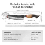 XINZUO 5.7 Inch Santoku Knife 67 Layers Damascus Steel with Burnt Oak Handle – Precision Japanese Multi-Purpose Chef Knife