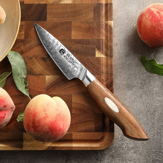 XINZUO 3.5 inches 67 Layers Japanese AUS-10 Damascus Steel Paring knife-Jiang Series