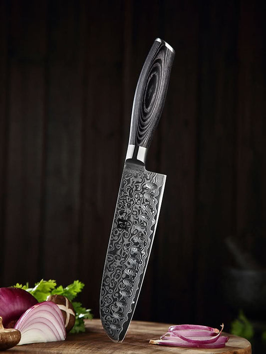 XINZUO 7 Inch 67 Layers Damascus Steel Santoku Knife-Ya Series