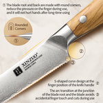 XINZUO Cheese Knife - Triple-Layer Composited Steel with Olive Wood Handle, Razor Sharp & Ergonomic Design-PIN Series