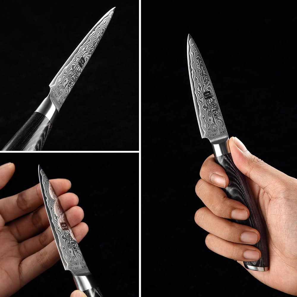 XINZUO 5-Piece 67 Layers Damascus Steel Kitchen Knife Set-Ya Series