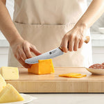 XINZUO Cheese Knife - Triple-Layer Composited Steel with Olive Wood Handle, Razor Sharp & Ergonomic Design-PIN Series