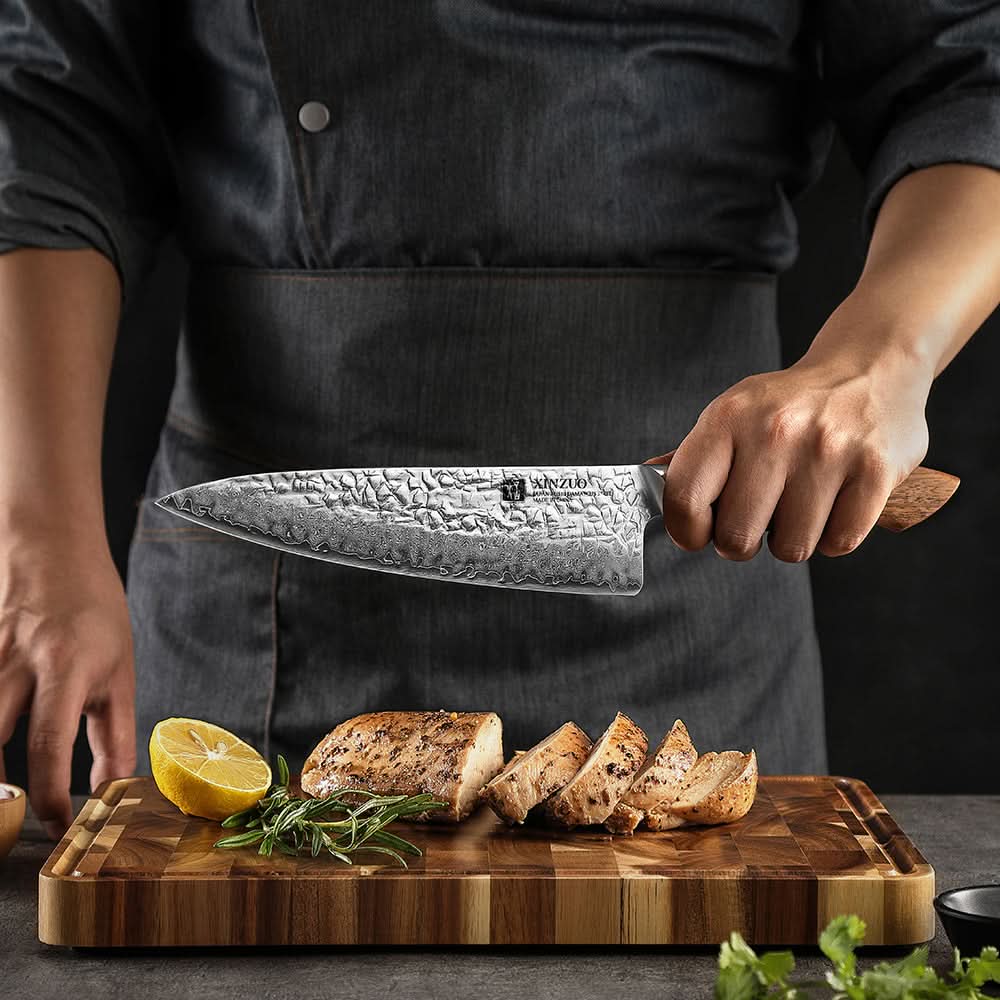 XINZUO 6-Piece 67 Layers Japanese AUS-10 Damascus Steel Kitchen Knife Set-Jiang Series