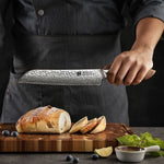 XINZUO 5-Piece 67 Layers Japanese AUS-10 Damascus Steel Kitchen Knife Set-Jiang Series