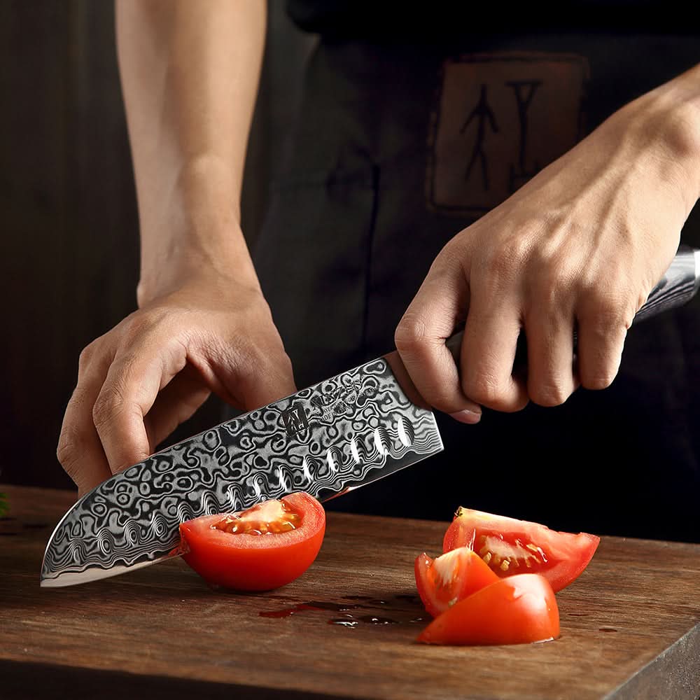XINZUO 3-Piece 67 Layers Damascus Steel Kitchen Knife Set-Ya Series