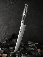 XINZUO 145 Layers Damascus Carving Knife, 8.5 Inches, Ergonomic Handle, Acacia Wooden Gift Box