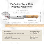 XINZUO Cheese Knife - Triple-Layer Composited Steel with Olive Wood Handle, Razor Sharp & Ergonomic Design-PIN Series