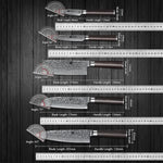 XINZUO HE STRIA HAMMER DAMASCUS SERIES 5PCS Kitchen Knife Set