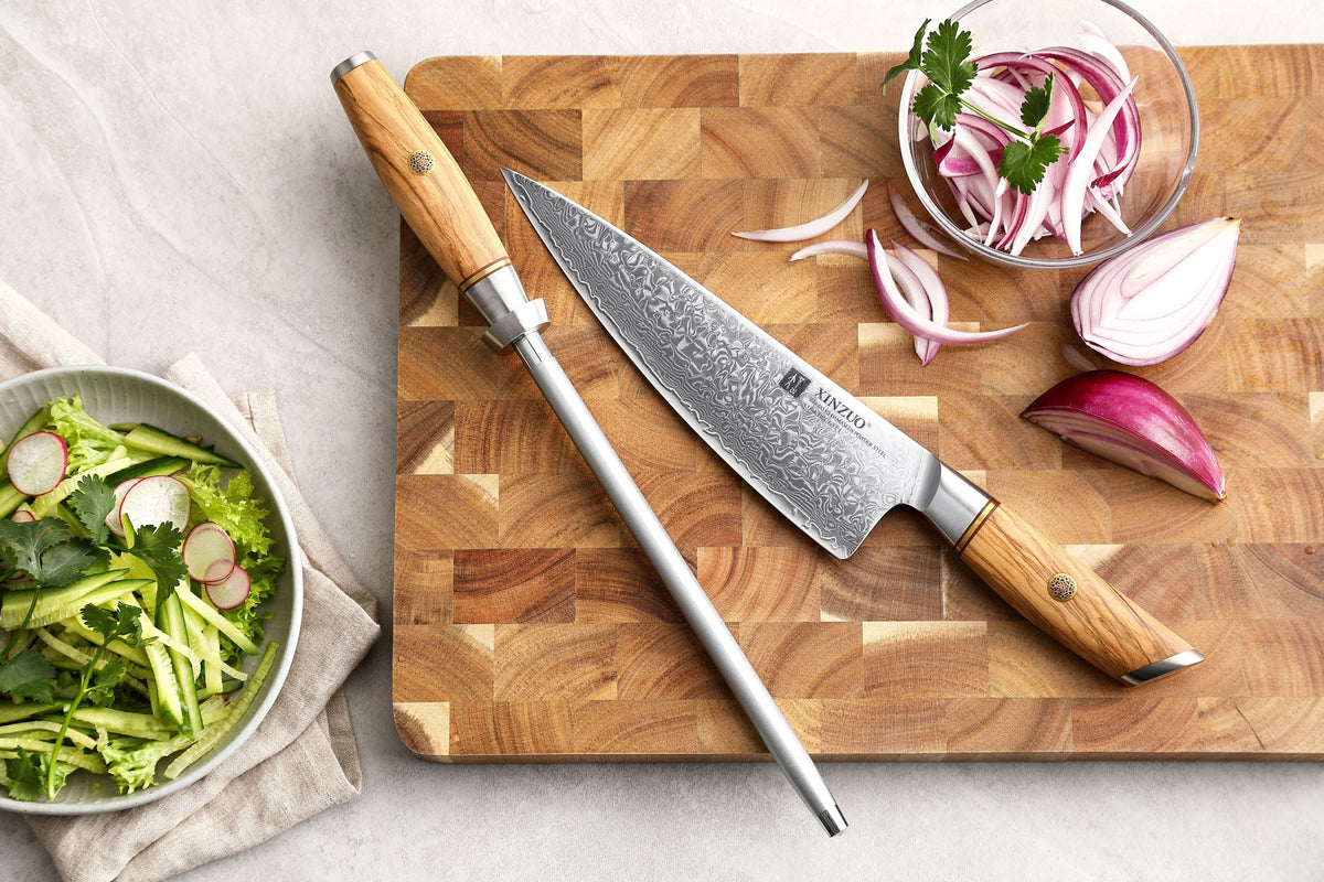 XINZUO Lan Series High Carbon Steel Diamond Sharpener Rod