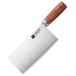 XINZUO 7.5 Inches Meat Cleaver Knife, 3-Layer Forged Steel with Red Sandalwood Handle & Copper Rivets, 58-60HRC