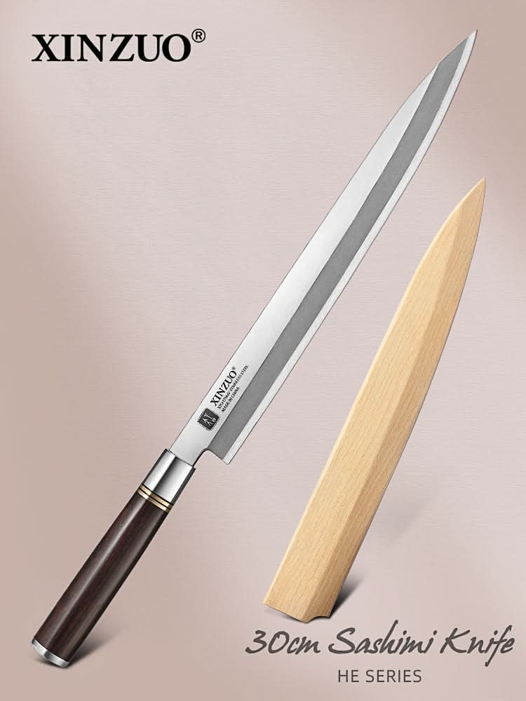 XINZUO He Series Forged Steel 30cm Sashimi Knife