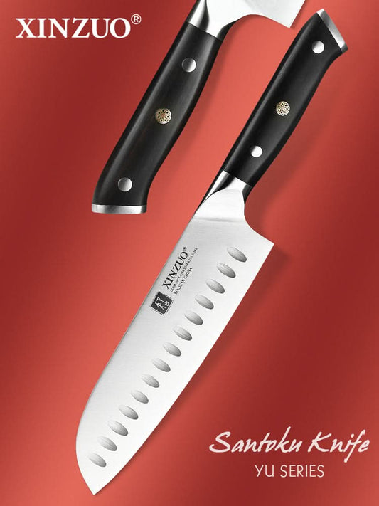 XINZUO YU SERIES Stainless Steel 7'' inch Santoku Knife