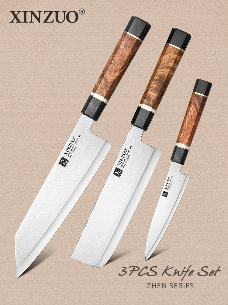 XINZUO Zhen Series Japanese ZDP-189 Composite Steel 3PCS Knife Set
