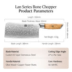 XINZUO Lan Series 73 Layers Damascus Steel Bone Chopper Knife