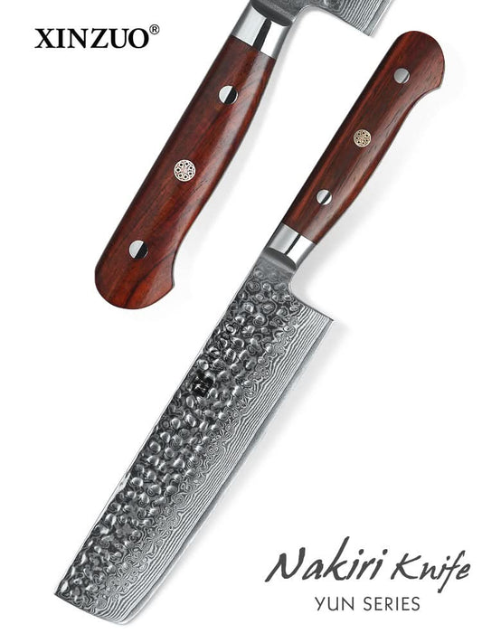 XINZUO YUN DAMASCUS SERIES XINZUO 7'' inch Nakiri Knife