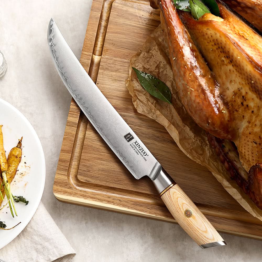 XINZUO Lan Series 3-layer Composite Steel 10 inches Carving Knife