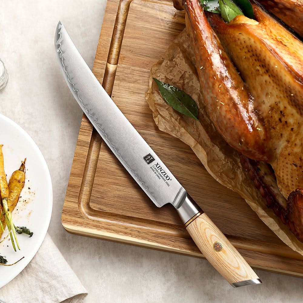 XINZUO Lan Series 3-layer Composite Steel Chef Knife – XINZUO CUTLERY