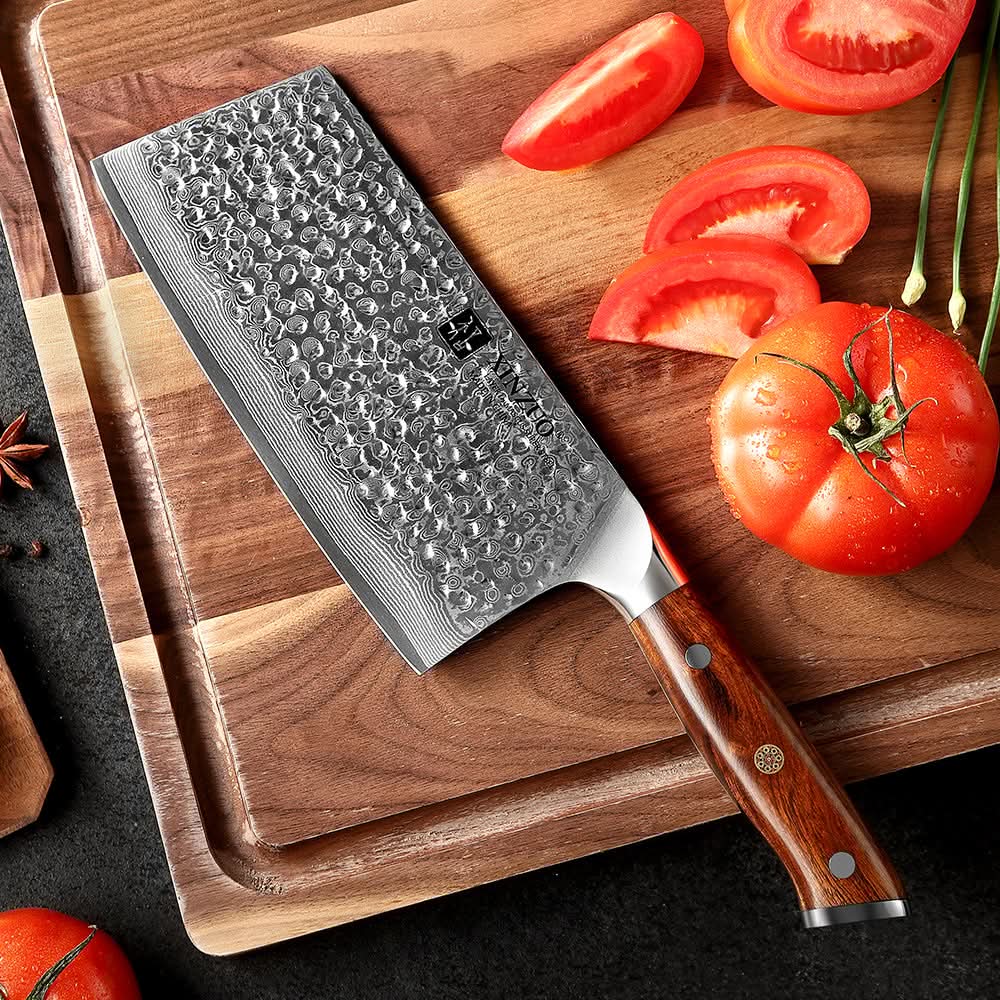 XINZUO YU STRIA HAMMER DAMASCUS 7'' in Cleaver Knife