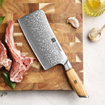 XINZUO Lan Series 73 Layers Damascus Steel Bone Chopper Knife