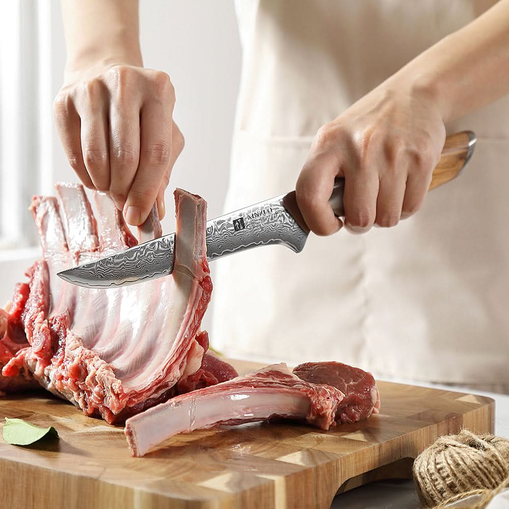 XINZUO Lan Series 73 Layers Damascus Powder Steel 5 inches Boning Knife.