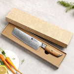 XINZUO Lan Series 73 Layers Damascus Powder Steel 7 inches Nakiri Knife