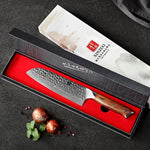 XINZUO YU STRIA HAMMER DAMASCUS 7" inch Santoku Knife