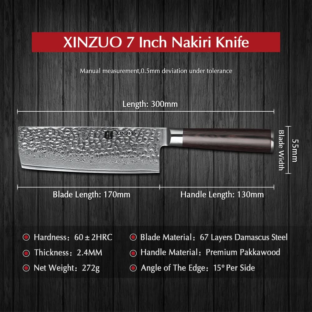 XINZUO HE SERIES 6.8 inch Nakiri Knife