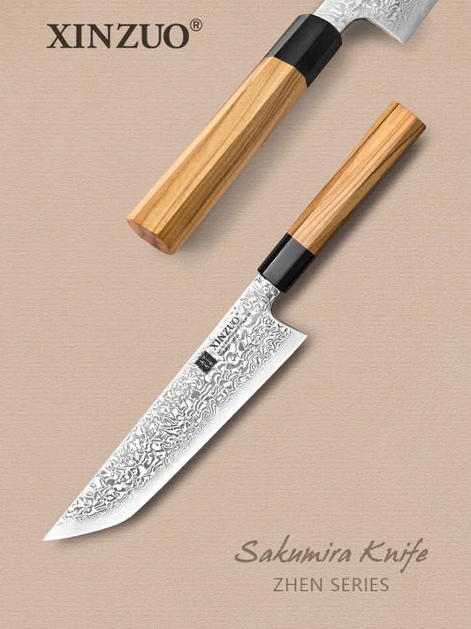XINZUO PM8 Series 67 Layers Damascus Powder Steel Sakumira Knife 8.5 inches