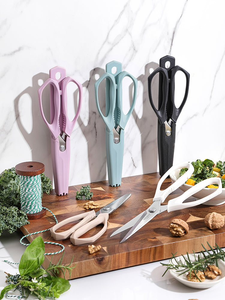 XINZUO 5 Colors Magnetic Kitchen Scissors with Fridge Storage – German 1.4116 Molybdenum-Vanadium Steel, Multi-Purpose