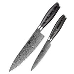 XINZUO 2-Piece 67 Layers Damascus Steel Kitchen Knife Set-Ya Series