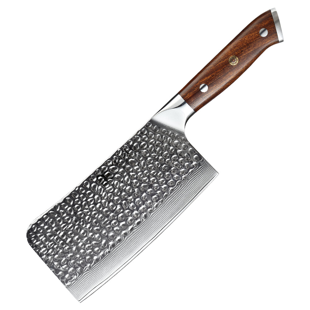 XINZUO YU STRIA HAMMER DAMASCUS 6.5" Bone Chopper Knife