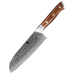 XINZUO YU STRIA HAMMER DAMASCUS 7" inch Santoku Knife