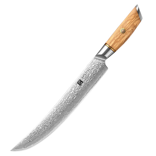 XINZUO Lan Series 73 Layers Damascus Powder Steel 10 inch Carving Knife
