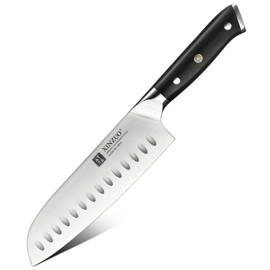 XINZUO YU SERIES Stainless Steel  7'' inch Santoku Knife