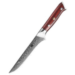 XINZUO 6-Inch Damascus Boning Knife – 67-Layer Damascus Steel & Rosewood Handle | 60±2 HRC