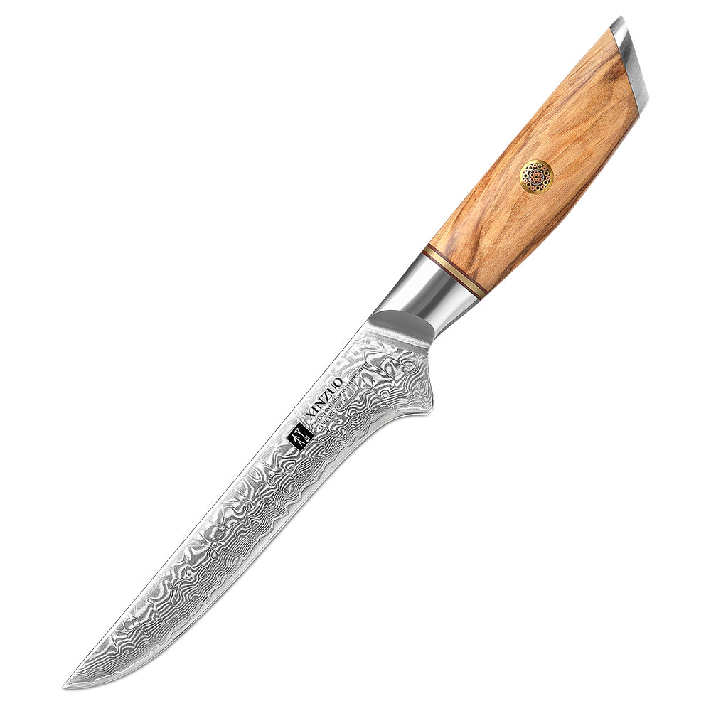 XINZUO Lan Series 73 Layers Damascus Powder Steel 5 inches Boning Knife.