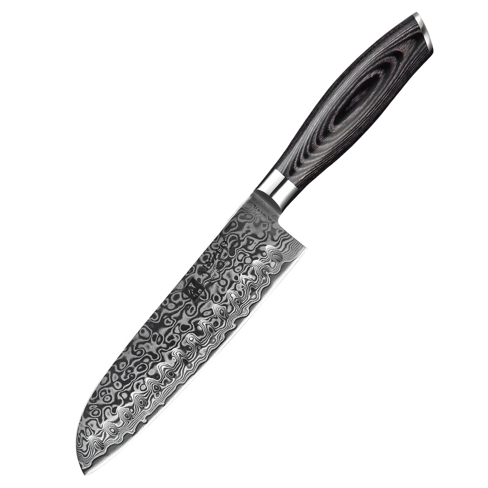 XINZUO 7 Inch 67 Layers Damascus Steel  Santoku Knife-Ya Series