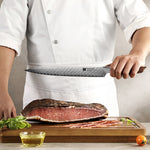 XINZUO Xing Series 10.2 Inches Carving Knife – 73-Layer Damascus Powder Steel, Michelin Star Collaboration, Sustainable Packaging, All-Purpose Culinary Tool