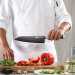 XINZUO Ji Series 8.3" Bunka Knife 67-Layer Damascus Steel for Meat Vegetable Slicing