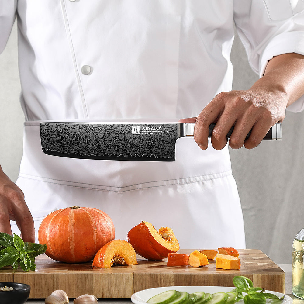XINZUO 67-Layer Damascus Nakiri Knife – The Ultimate Vegetable Specialist