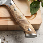 XINZUO 7.1 Inches Santoku Knife 67 Layer Damascus Steel 10Cr15CoMoV Core 60±2 HRC Handmade Kitchen Knife