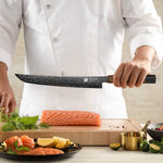XINZUO 10 Inches Calamus Knife Japanese ZDP189 Damascus Steel Intangible Cultural Heritage lacquerware Handle