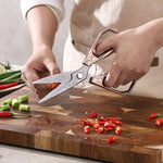 XINZUO Damascus Steel Kitchen Scissors 119 Layers Damascus Steel Antique Bronze Multi-Function Kitchen Scissors