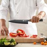 XINZUO 8.3 Inches Bunka Knife Ultra Sharp ZDP-189 Damascus Chef Knife Ergonomic Octagonal Handle Cooking Knife