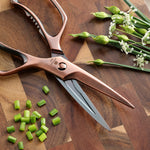 XINZUO 5Cr15 Stainless Steel Multifunctional Kitchen Scissors – One-Piece Solid Construction, Detachable & Ergonomic (Black/Silver/Bronze)