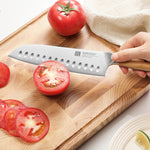XINZUO Durable And Sharp 7.1 Inches Santoku Knife Japanese Kitchen Knife Hardness 56-58 HRC - A Good Choice for Gifts