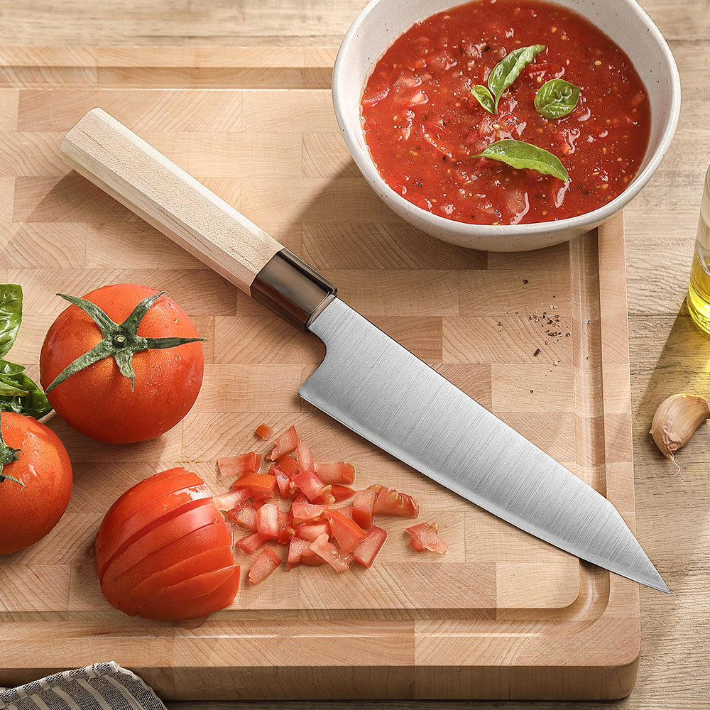 XINZUO Professional 7.1-inch Handmade Japanese Bunka Knife,Aogami No.2 Carbon Steel 3-Layer Composite Blade