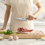 XINZUO Bone Fillet Knife - Triple-Layer Composited Steel with Olive Wood Handle, Razor Sharp & Ergonomic Design-PIN Series